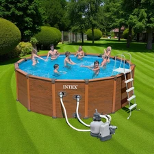 Каркасный бассейн Intex 28394, 569 х 135 см., песочный с хлоргенератором купить