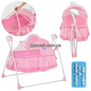 Купить Детская кровать M 2131-1 колыбель на радиоуправлении, розовая