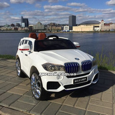 Детский электромобиль M 3102 (MP4) EBLR-1 BMW, кожаное сиденье, белый фото 37