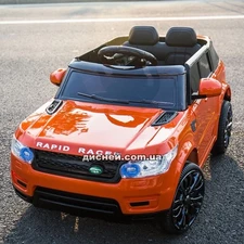 Детский электромобиль M 3402 EBLR-7 Land Rover, кожаное сиденье, оранжевый купить