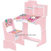 Детская парта W 2071-48-3 со стульчиком, Hello Kitty, розовая
