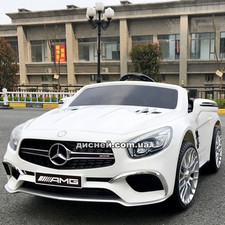 Детский электромобиль M 3583 EBLR-1 Mercedes, кожаное сиденье, белый
