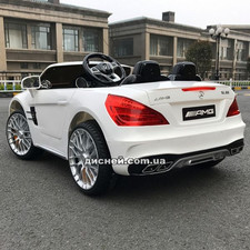 Детский электромобиль M 3583 EBLR-1 Mercedes, кожаное сиденье, белый фото 14