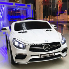 Детский электромобиль M 3583 EBLR-1 Mercedes, кожаное сиденье, белый купить
