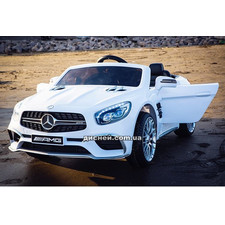 Детский электромобиль M 3583 EBLR-1 Mercedes, кожаное сиденье, белый фото 41