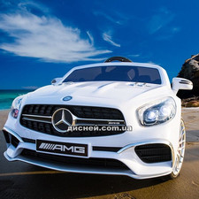 Детский электромобиль M 3583 EBLR-1 Mercedes, кожаное сиденье, белый фото 54