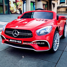 Детский электромобиль M 3583 EBLR-3 Mercedes, кожаное сиденье, красный