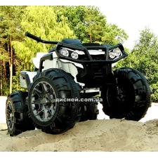 Детский квадроцикл M 3156 EBLR-1, кожаное сиденье, белый фото 54