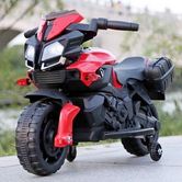 Детский мотоцикл M 3832 EL-2-3, кожаное сиденье, красно-черный