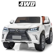 Детский электромобиль M 3906 EBLR-1 Lexus, кожаное сиденье, белый фото 16