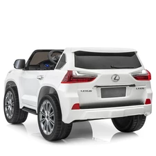 Детский электромобиль M 3906 EBLR-1 Lexus, кожаное сиденье, белый фото 11