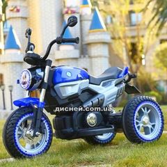 Купить Детский мотоцикл M 3687 AL-4, кожаное сиденье, синий
