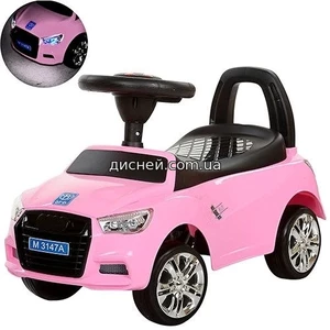 Купить Детская каталка-толокар M 3147 A(MP3)-8 Audi, розовая