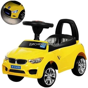 Детская каталка-толокар M 3147 B(MP3)-6 BMW, желтая