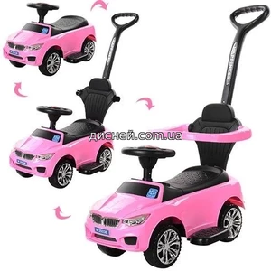 Купить Детская каталка-толокар M 3503 B(MP3)-8 BMW, розовая