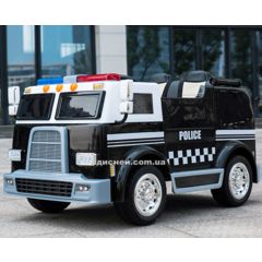 Двухместный детский электромобиль M 3828 EBLR-2, Полиция, черный