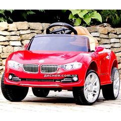 Детский электромобиль M 3175 EBLR-3 BMW, кожаное сиденье, красный