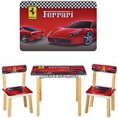 Детский столик 501-47, со стульчиками, Ferrari