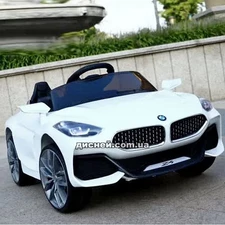 Детский электромобиль M 3985 EBLR-1 BMW, кожаное сиденье, белый фото 37