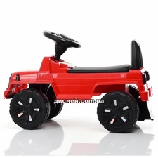 Детская каталка-толокар M 3898 L-3 Jeep, кожаное сиденье, красная купить