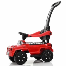 Детская каталка-толокар M 3899 L-3 Mercedes, кожаное сиденье, красная фото 14