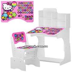 Детская парта W 2071-64-1 со стульчиком, Hello Kitty, белая
